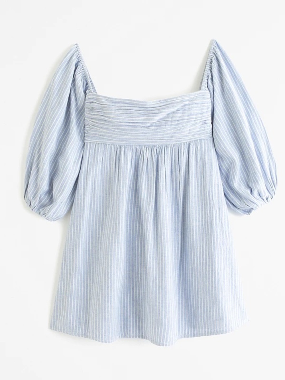 Abercrombie & Fitch Light Blue Striped Mini Dress